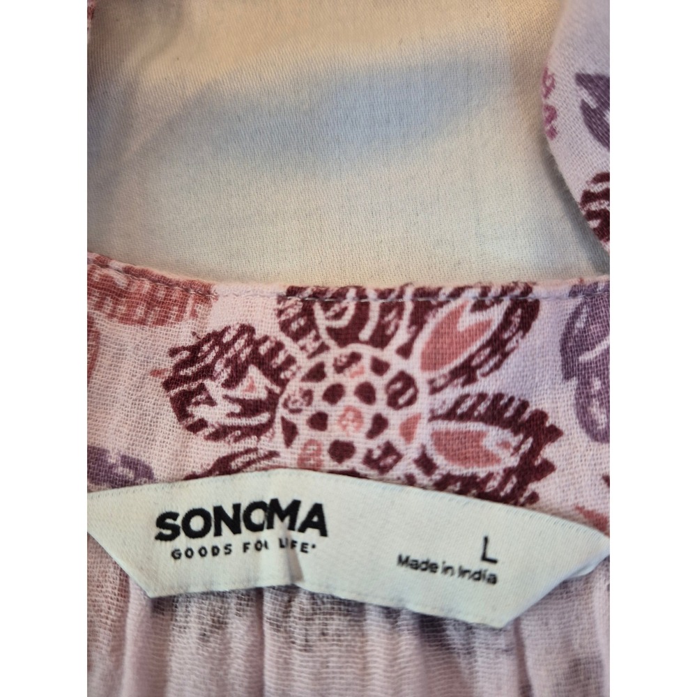Pink Floral Scoop-Neck Maxi Dress with Short Sleeves - Picture 7 of 9